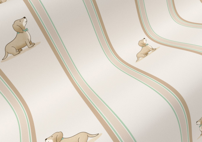 Dasching About, Sausage Stripe Biscuit - Roller Blind - Image 4